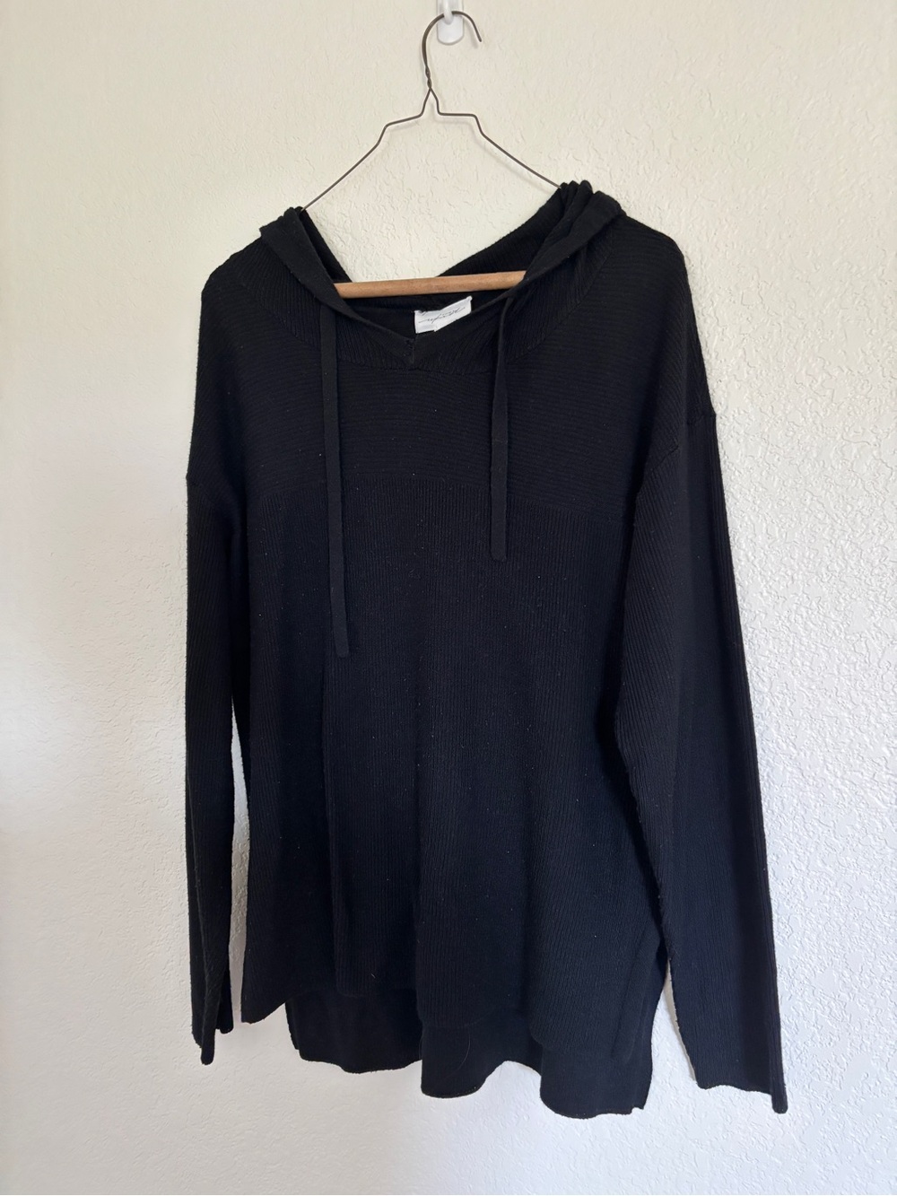 Soma WKND Black Hooded Knit Sweater – Size Medium